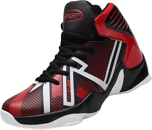 Amazon アッション バスケットシューズ ジュニア Basketball Shoesライトウエイト バスケットシューズ バッシュ ジュニア 滑り止め スポーツシューズ 耐久性のある スニーカー 快適で バスケットボール