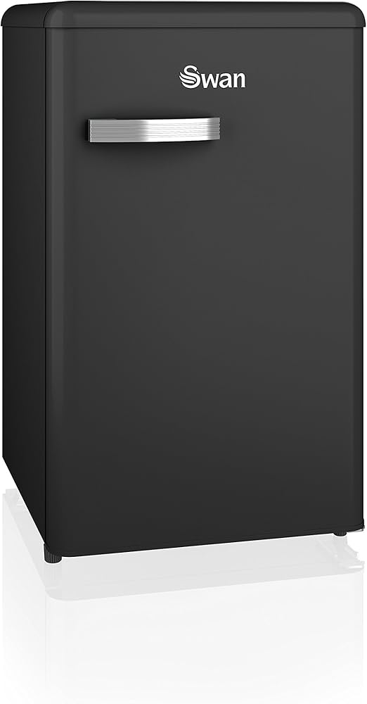 Swan SR11035BN, Freestanding Retro Under Counter Fridge Freezer, A+