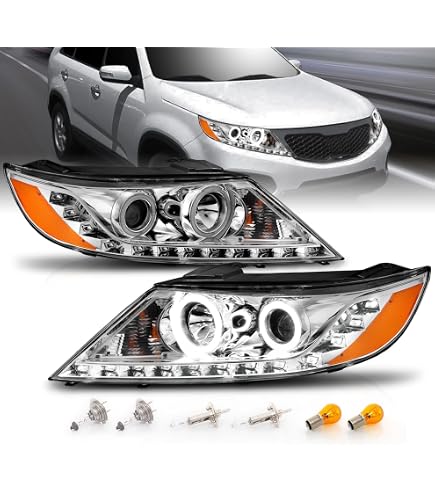 Right Passenger Side Headlight For 2011-2013 Kia Sorento – Halogen With Bulbs