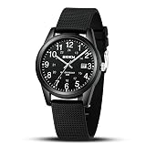LN LENQIN Mens Watches Analog Quartz Sports Unisex Watch 30M Waterproof Nurse Watches for Men Women Nurse Medical Professionals Military Time with Second Hand Glowing Easy to Read Dial Wrist Watch