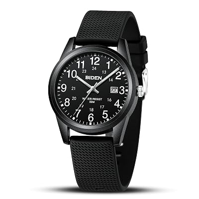 LN LENQIN Mens Watches Analog Quartz Sports Unisex Watch 30M Waterproof Nurse Watches for Men Women Nurse Medical Professionals Military Time with Second Hand Glowing Easy to Read Dial Wrist Watch