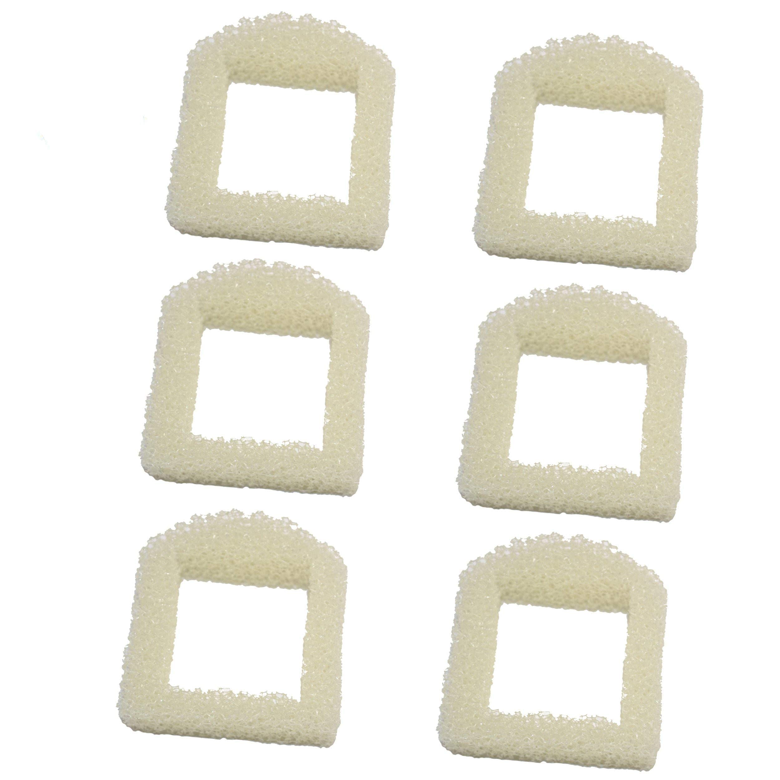 HQRP 6-Pack Foam Filter compatible with Ceramic and 360 Stainless Pet Fountains, for PAC00-13711 / PAC00-13194 Pre-Filter Replacement