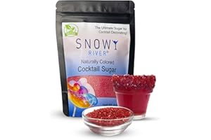 Snowy River Red, Cocktail & Margarita Sugar Rimmer - Vibrant Naturally Colored Sugar for Cocktail Rimming, Baking & Decoratin