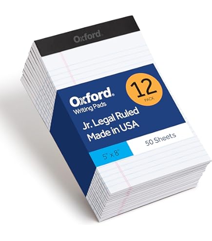 Amazon.com : TOPS Legal Pads, 12 Pack, 50 Jr. Legal Ruled 5