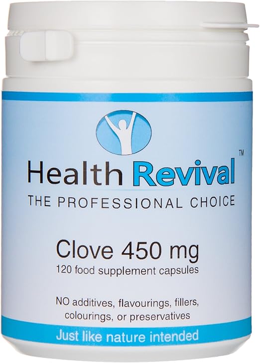 Clove Capsules 450mg x 120 per tub (100 Pure Just Clove, No