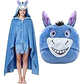 MSISILY Wearable Hooded Blanket for Women, Soft Snuggle Wrap Cape Throw, Fleece & Sherpa Hoodie