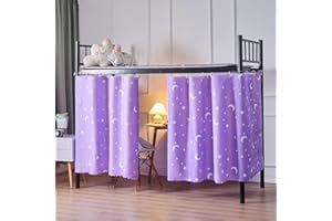 JAQWLL Rideaux occultants pour chambre à coucher, protection de l'intimité, motif lune violette pour étudiant et enfants, déc
