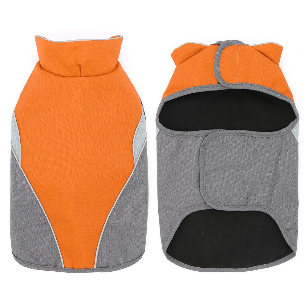 Clan_X Outdoors Dog Coat, Waterproof & Durable Warm Jacket Applied for All Year Around，Available Sizes in XS, S, M, L, XL, XXL.(XXL, Orange)