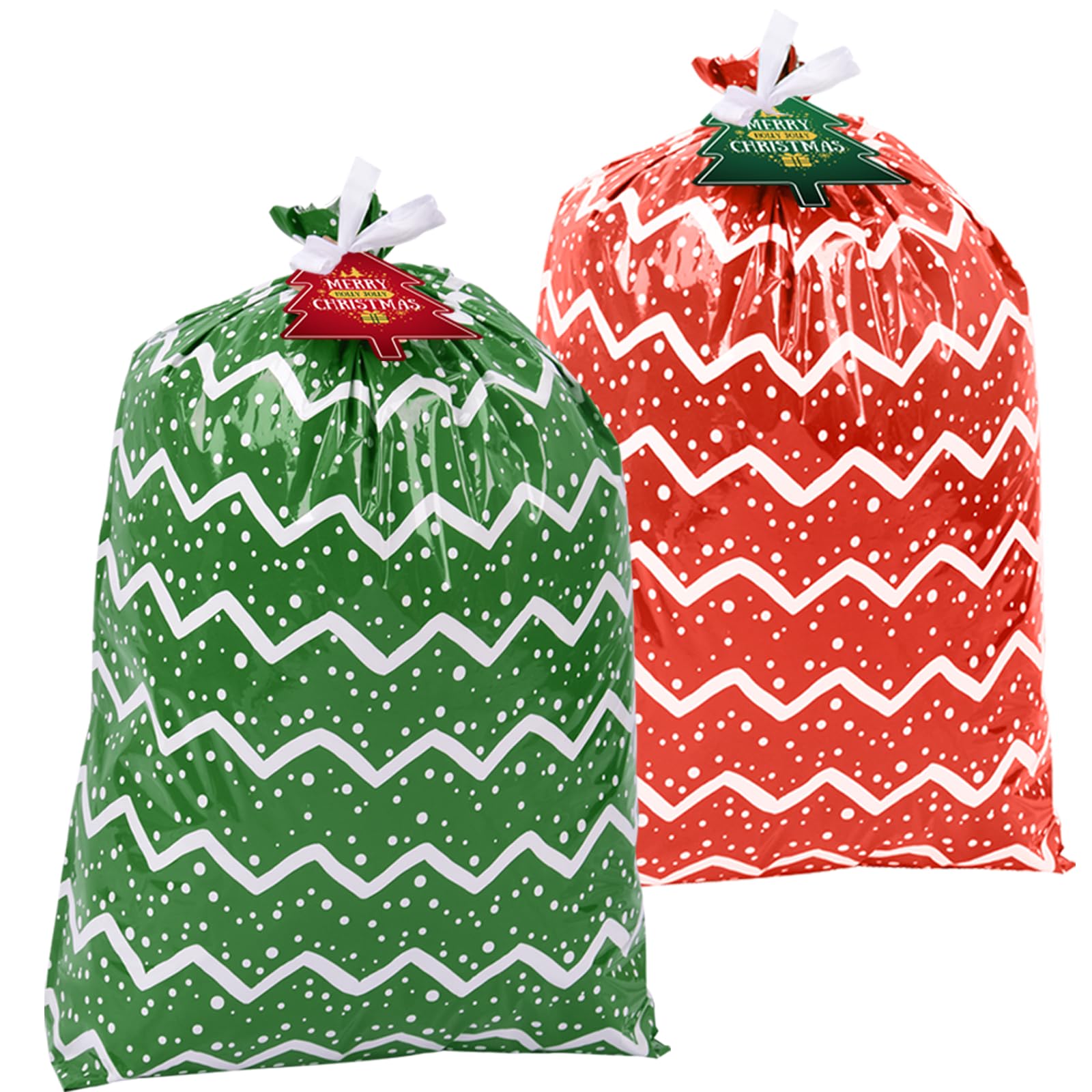 Photo 1 of YALTOON Large Christmas Gift Bags, 2pcs Large XL Christmas Bags for Wrapping Oversized Giant Huge Gifts, Xmas Big Plastic Holiday Gift Bags for Large Presents