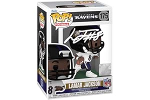 Lamar Jackson #175 Facsimile Signed Reprint Laser Autographed Funko POP! Football Baltimore Ravens Figurine with Protector Case
