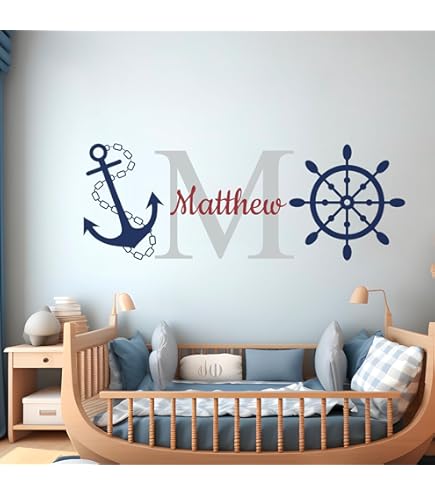 Déco Murale Vinyle Personnalisée Sirène – Stickers Prénom Pour Chambre Bébé (621)