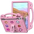YRH for Lenovo Tab P12 12.7 inch Case 2023 (TB370FU), Kids EVA Stand Handle Protective Cover for Lenovo P12 Tablet Case, Pink