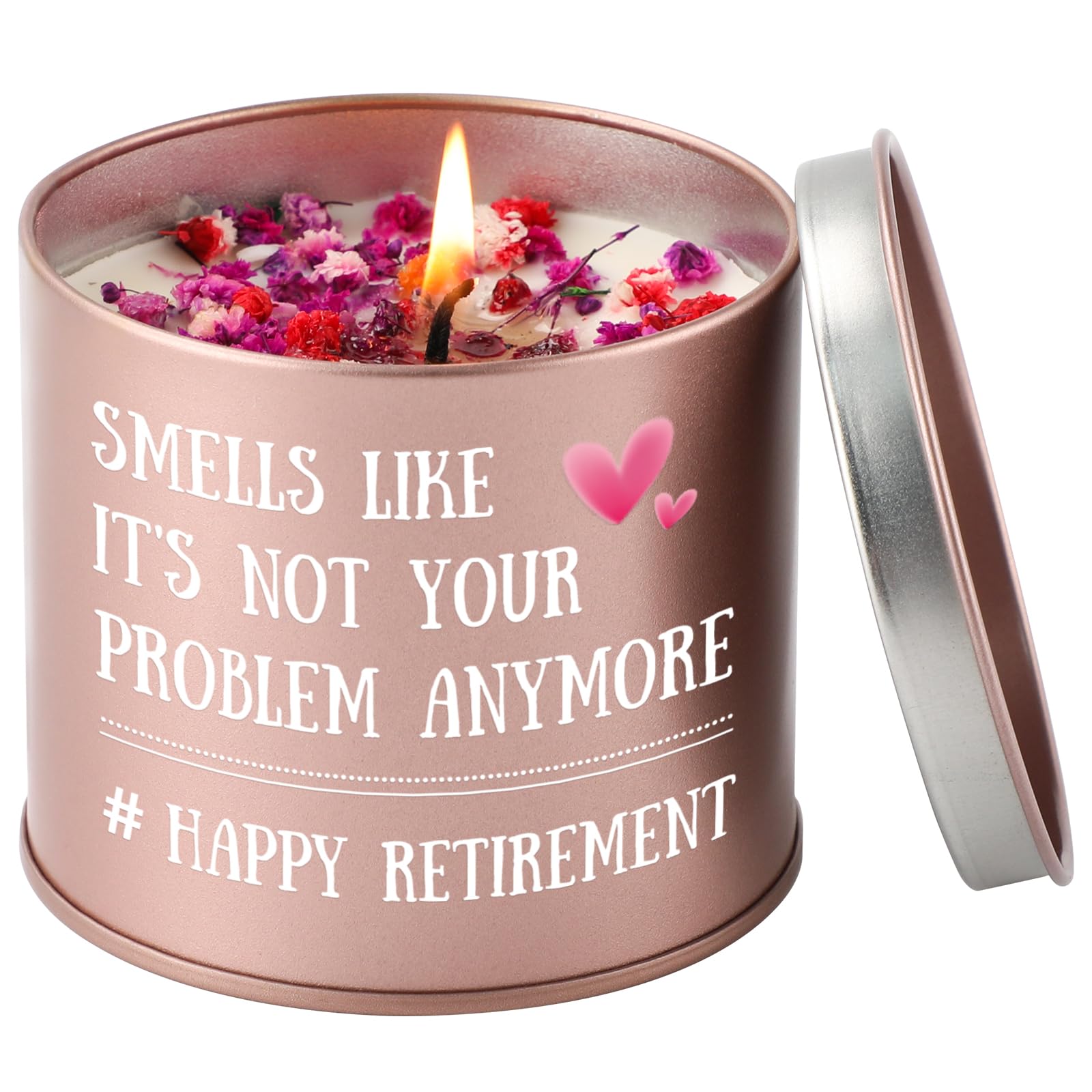 PRSTENLY Retirement Gifts for Women, Happy Retirement 9oz Scented Candle Gifts Colleagues Leaving Gift Retirements Gift for Teacher,Boss,Colleagues,Best Friend Happy Retirements Party Decorations