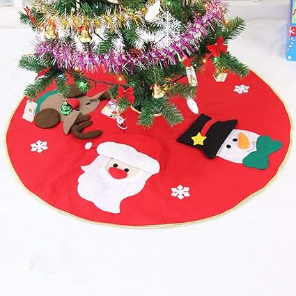Decorations Home - 1pc Red Christmas Tree Skirt Carpet Decoration Year