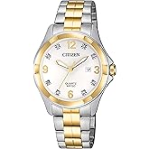 Citizen Quartz Womens Watch, Stainless Steel, Crystal