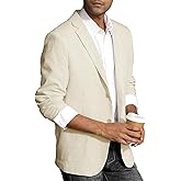 PJ PAUL JONES Men's Slim Fit Lightweight Linen Jacket Tailored Blazer Sport Coat