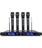 Amazon.com: Rockville RWM-4US Quad Wireless UHF 4 Microphone