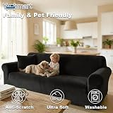 Yeahmart Thick Velvet Sofa Cover 2 Seater Premium Stretch Loveseat Slipcover view 2