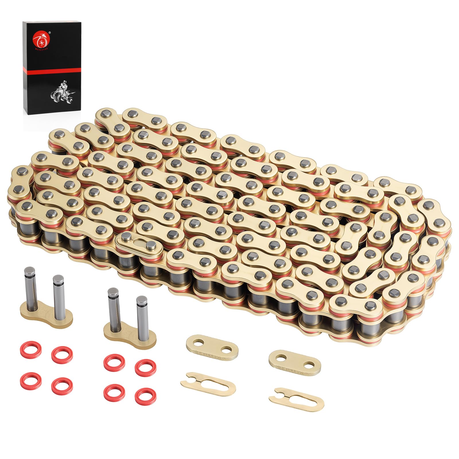 Photo 1 of 428 Drive Chain O-Ring 118 Links With Connecting Master Link For Yamaha For Honda For Suzuki For Kawasaki Motorcycle