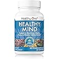 Healthy Mind - Safe for Teens - Brain Fog - Cognitive Function - Concentration - Focus - Neural Optimization - Mood - Ginkgo Biloba - Ginseng - Rhodiola - Bacopa - Gotu Kola - Green Tea - 150 Count