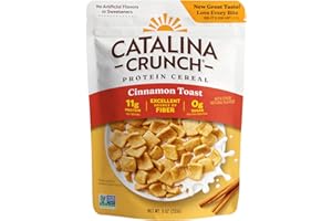 Catalina Crunch Protein Cereal | Sugar Free Breakfast Cereal with 11g of Protein | Gluten Free, Keto Friendly | Cinnamon Toast - 9 oz. Bag (Pack of 1)