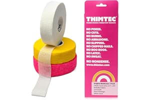 THIMTEC - The Original Thimble Tape for Hand Sewing - Fully Adjustable Nail & Finger Protector - A Smarter Alternative to Classic Knitting Thimbles - Multicolor, 3-Pack
