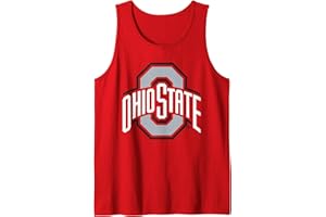 ELITE AUTHENTICS Ohio State Buckeyes Mens Icon Logo Officially Licensed Red Tank Top