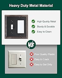 TREEWELL 2-Pack Combo Toggle/Decorator Light Switch