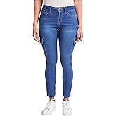 Royalty for Me Womens Royalty for Me Women's Hyperdenim Mid Rise Skinny Cargo Jeans