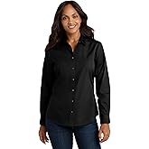 Port Authority Women's Long Sleeve Carefree Poplin Button-Down Shirt