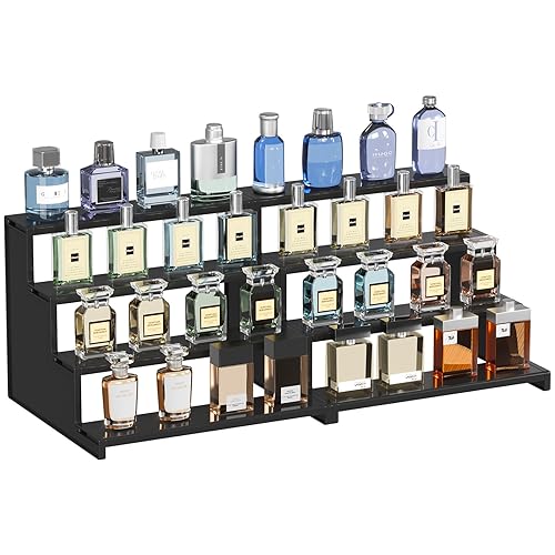 Lifewit Tier Black Display Risers Stand, Plastic Cologne