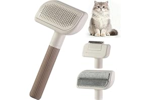 OASTRO 3-in-1 Pet Grooming Brush Set for Cats & Dogs, Replaceable Smooth/Dematting/Cleaning Heads, One-Click Hair Removal, Sk