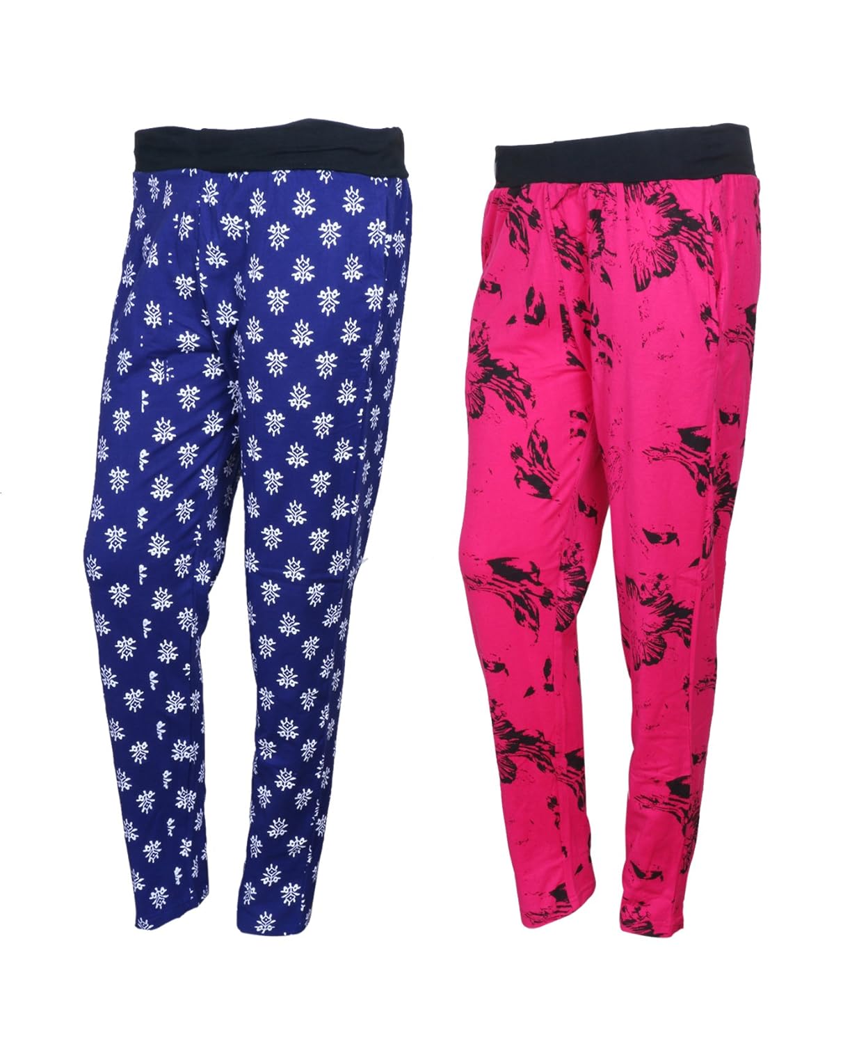 indiweaves cotton printed lower/track pants/pyjama for women(pack of 2)