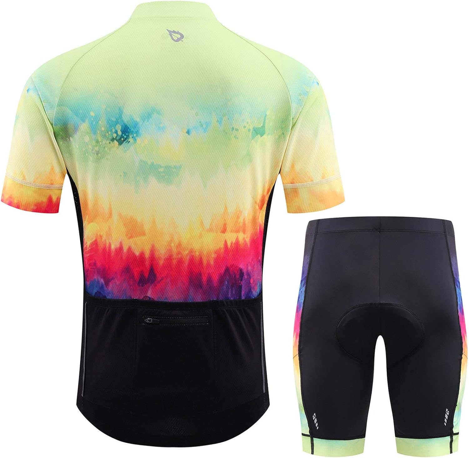 BALEAF Men's Cycling Jersey Set with 4D Gel Padded Shorts Cycling Clothes Shirts Bicycle Short Sleeve Set Road Bike: Clothing
