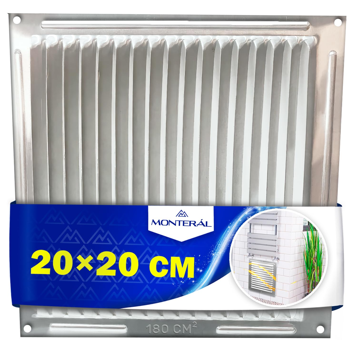 Air Vent Cover 200 x 200 mm Made in Aluminium Plate - Warranty 10 Years - MONTERAL