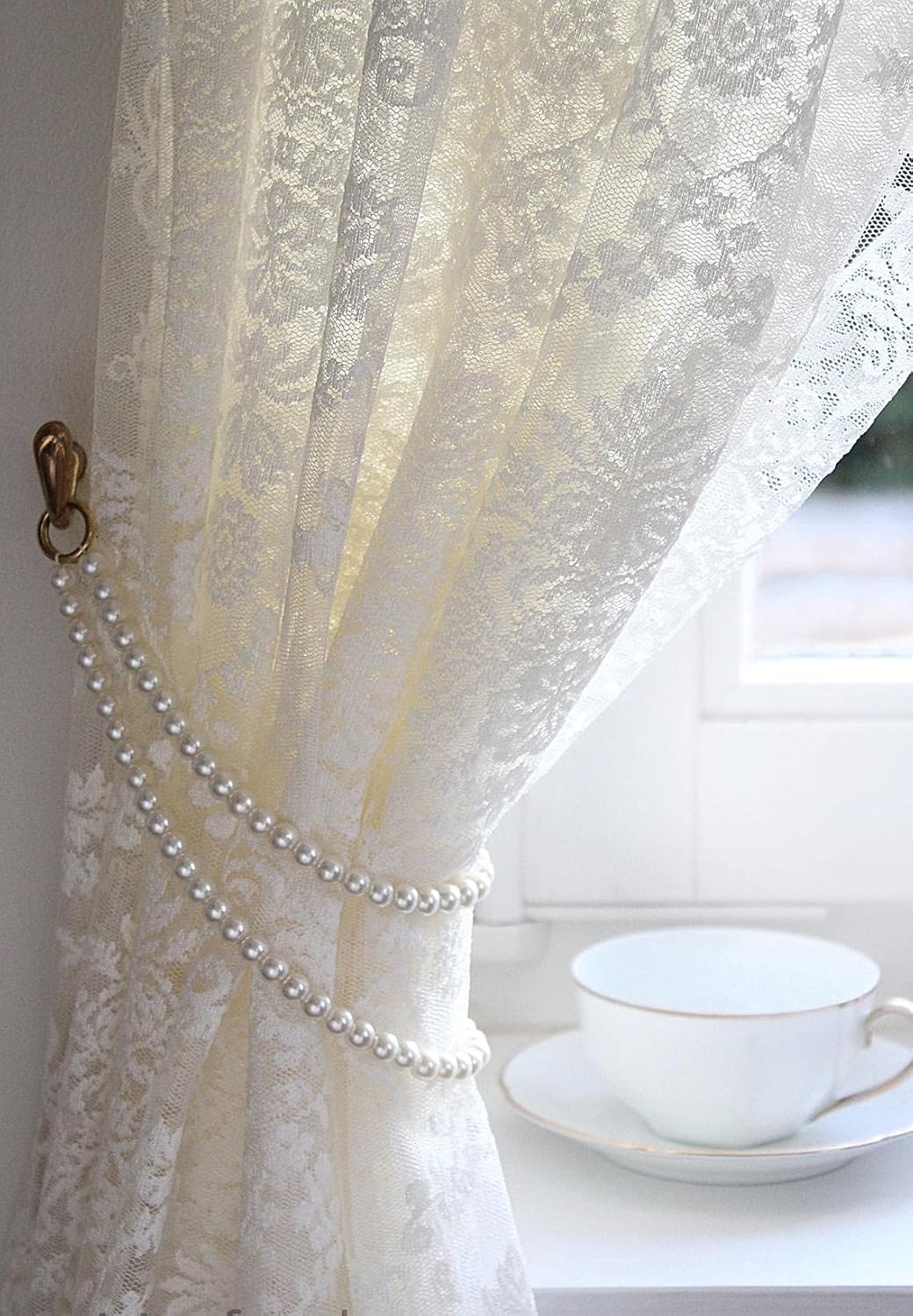 Buy SILVERBILL Curtain Tiebacks Decorative Pearl Beaded Curtain Holders