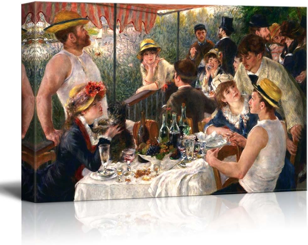 wall26 Luncheon of The Boating Party by Pierre-Auguste Renoir - Canvas Wall Art Famous Fine Art Reproduction| World Famous Painting Replica on Wrapped Canvas Print Modern Home Art - 24