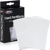 BCW Translucent Card Partitions, Frosted Dividers for Card Bins, 12 Pack | Frosted plastic dividers fit BCW Card Bins and 6-Drawer Card Catalogs for sorting, visibility, and reduced card handling.