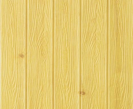 Amazon 3d立体的な壁のステッカー木目の防水自己粘着性の壁紙の板張りフォーム泡ウエストテレビの背景装飾1つを得る Color Yellow ウォールステッカー オンライン通販