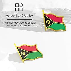 Vanuatu Flag Lapel Pin - Enamel Metal National