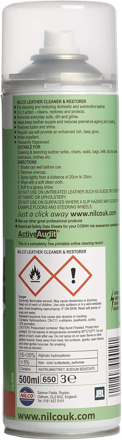 Nilco H17 Leather Cleaner & Restorer 500ML - SVTN500LCRSR - Image 4