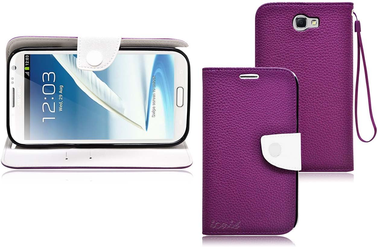Ionic POSITION Stand Protective Case for Samsung Galaxy Note II Note 2 N7100 (Purple)