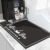 CooRug Absorbent Coffee Mat, Fashion Dish Drying Mat for Kitchen Counter Coffee Bar Accessories Espresso Machine Dish Rack 12
