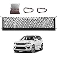 Muslogy Envelope Style Trunk Cargo Net Compatible with 2022-2024 2025 Jeep Grand Cherokee Accessories Custom Fit Trunk Organizer Upgraded Storage Luggage Net with Metal Hooks (2-Row Grand Cherokee)