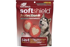 ARK NATURALS Soft Shield Protection+ Brushless Toothpaste, Dog Dental Chews for Large Breeds, Stops Plaque & Tartar, Freshens Breath