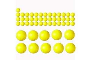 Lambid 50 X .68 Cal Nylon Balls Reusable for Training, .68 Caliber Solid Plastic Ammo Projectiles Compatible with Byrna SD/EP/LE & Salt Supply S2 for Self Defense