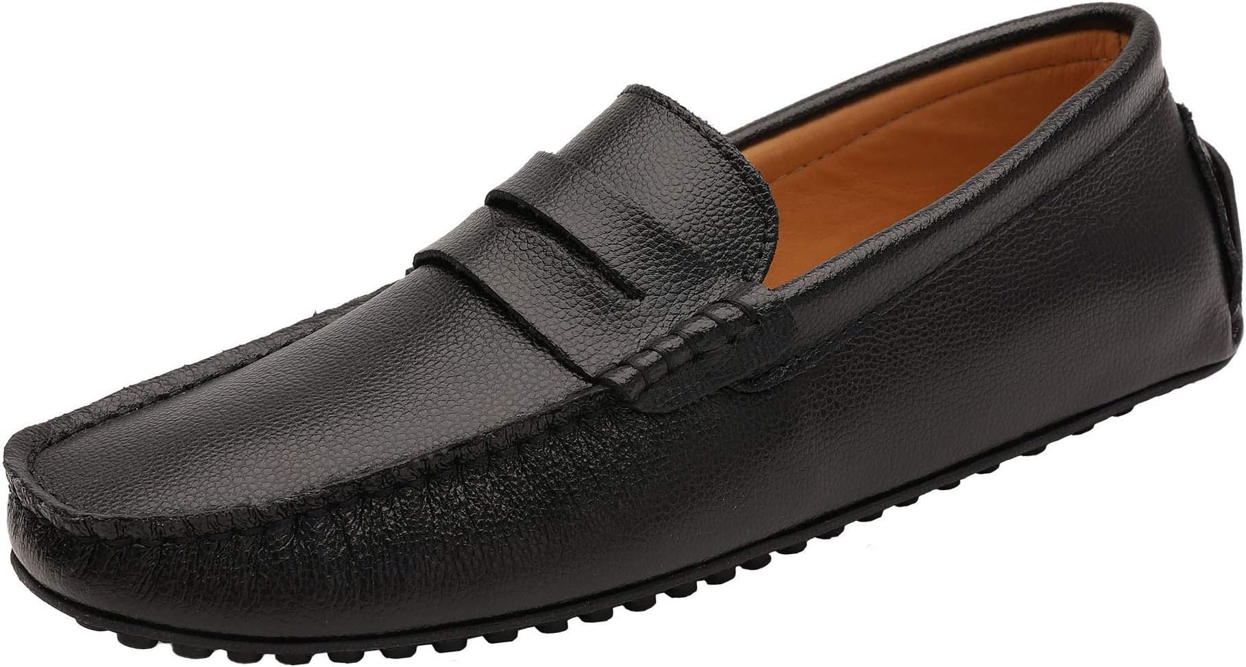 JIONS Mens Driving Penny Loafers Suede Moccasins Slip On Casual Dress Boat Shoes