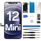 CYKJGS for iPhone 12 Mini Screen Replacement with Ear Speaker 5.4" LCD | 3D Touch Display Digitizer Full Assembly Front Glass Proximity Sensor Repair Fix Tools Kit A2176 A2398 A2399 A2400