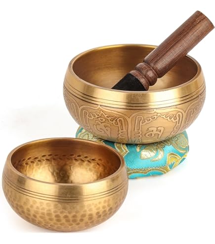 Maillet Pour Bol Chantant Tibétain GAESHOW - Tête En Cuir Véritable - Pour Méditation Et Yoga - Fait Main Népal