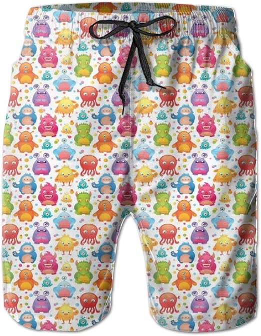 K0k2t0 Men Swim Trunks Beach Shorts,Mutant Monsters On K0k2t0 Men Swim Trunks Beach Shorts,Mutant Monsters On
